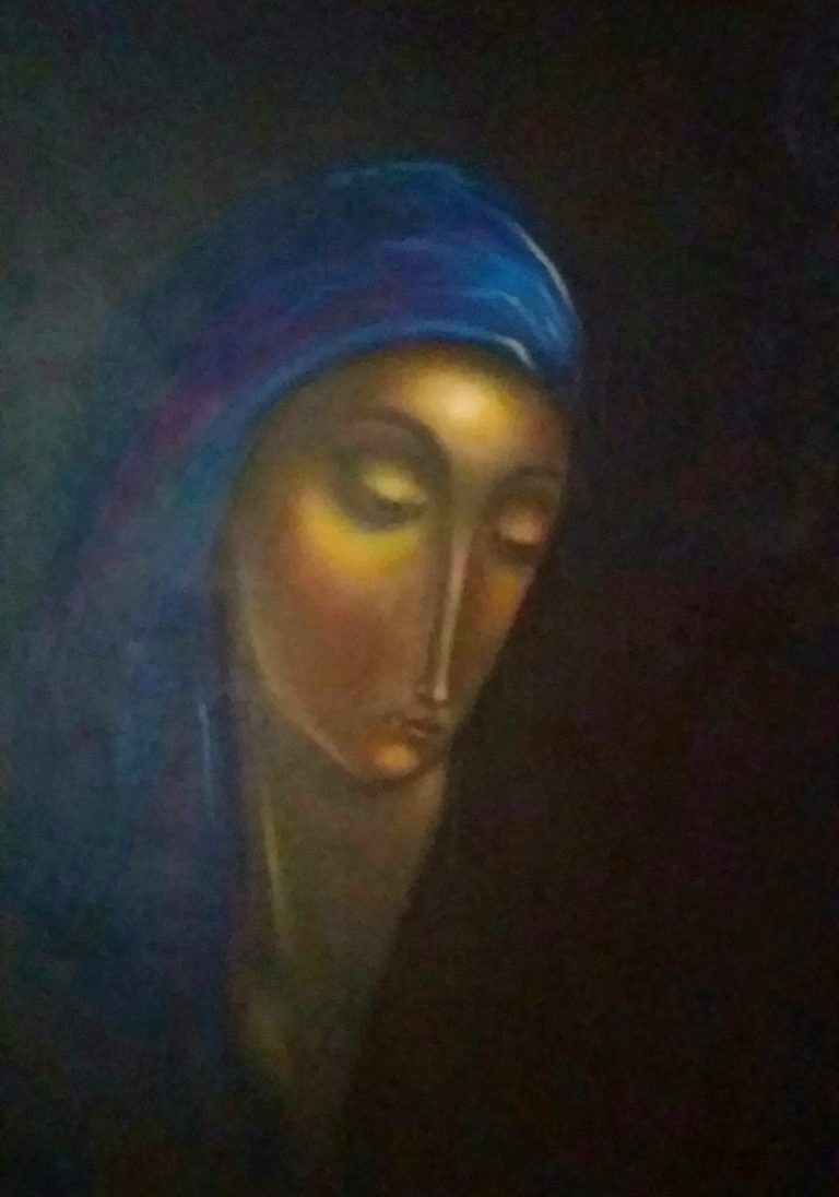 "Luna azul" / Óleo sobre lienzo / 60x50cm / 1,100 USD